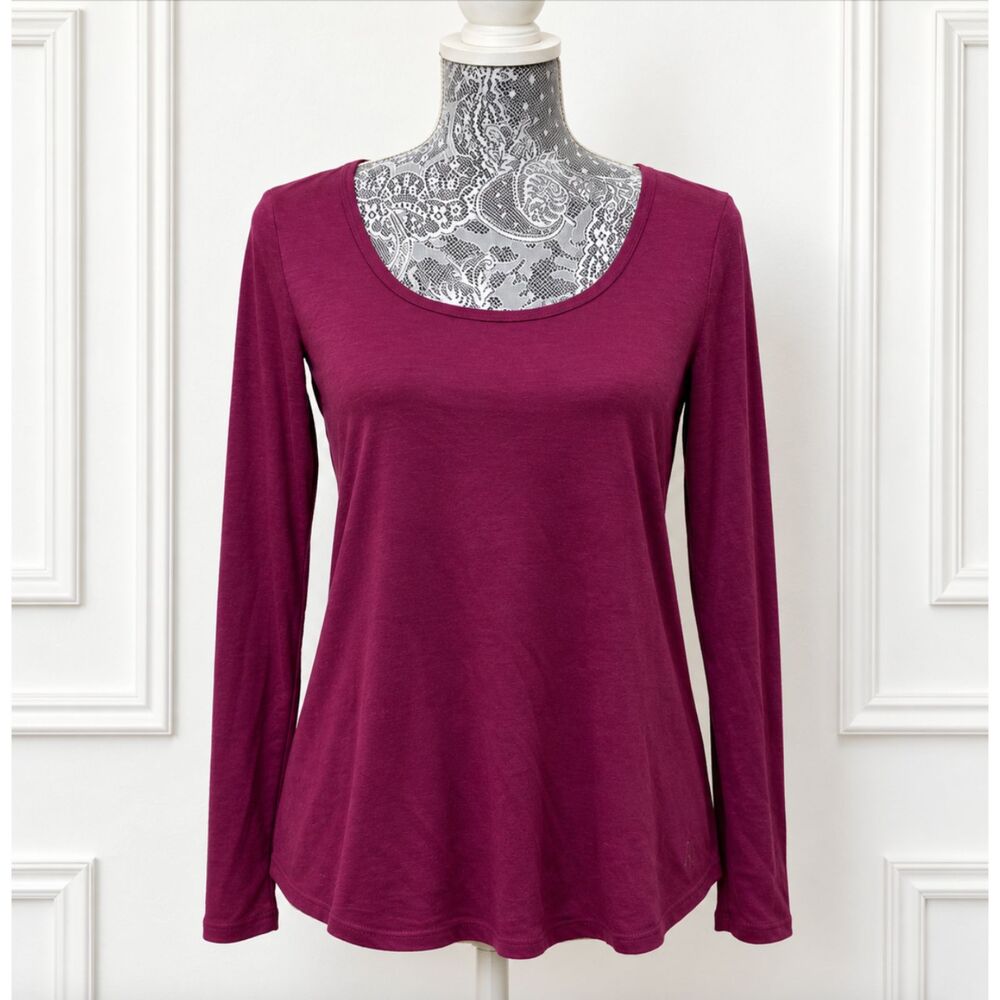 Balance Collection Marika Shirt Cut Out Back Long Sleeve Pullover Top Active S